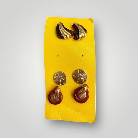 Vintage Avon Earrings Set – 3 Pairs Stud Earrings - Picture 7 of 8